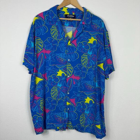 Chubbies The Sunday Stroll‎ Rayon Floral Hawaiian Shirt Mens XL Printed Beachy - Picture 1 of 10